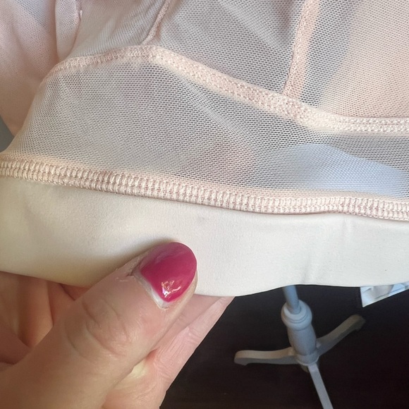 NAKED REBELLION nude mesh v neck shear bra | small - Picture 5 of 7